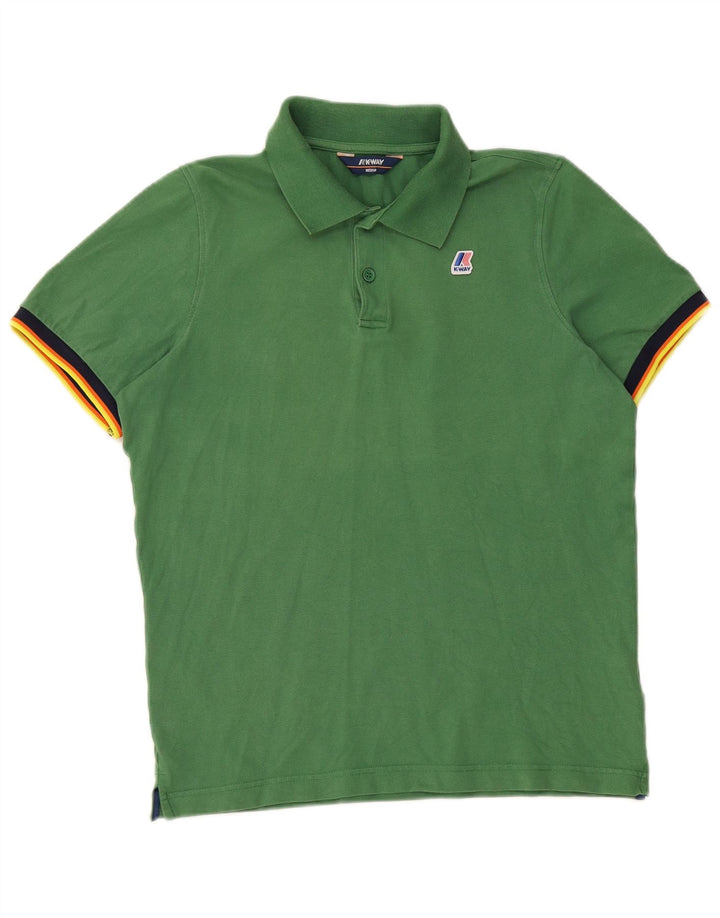 Camisa polo masculina K-WAY algodão verde médio
