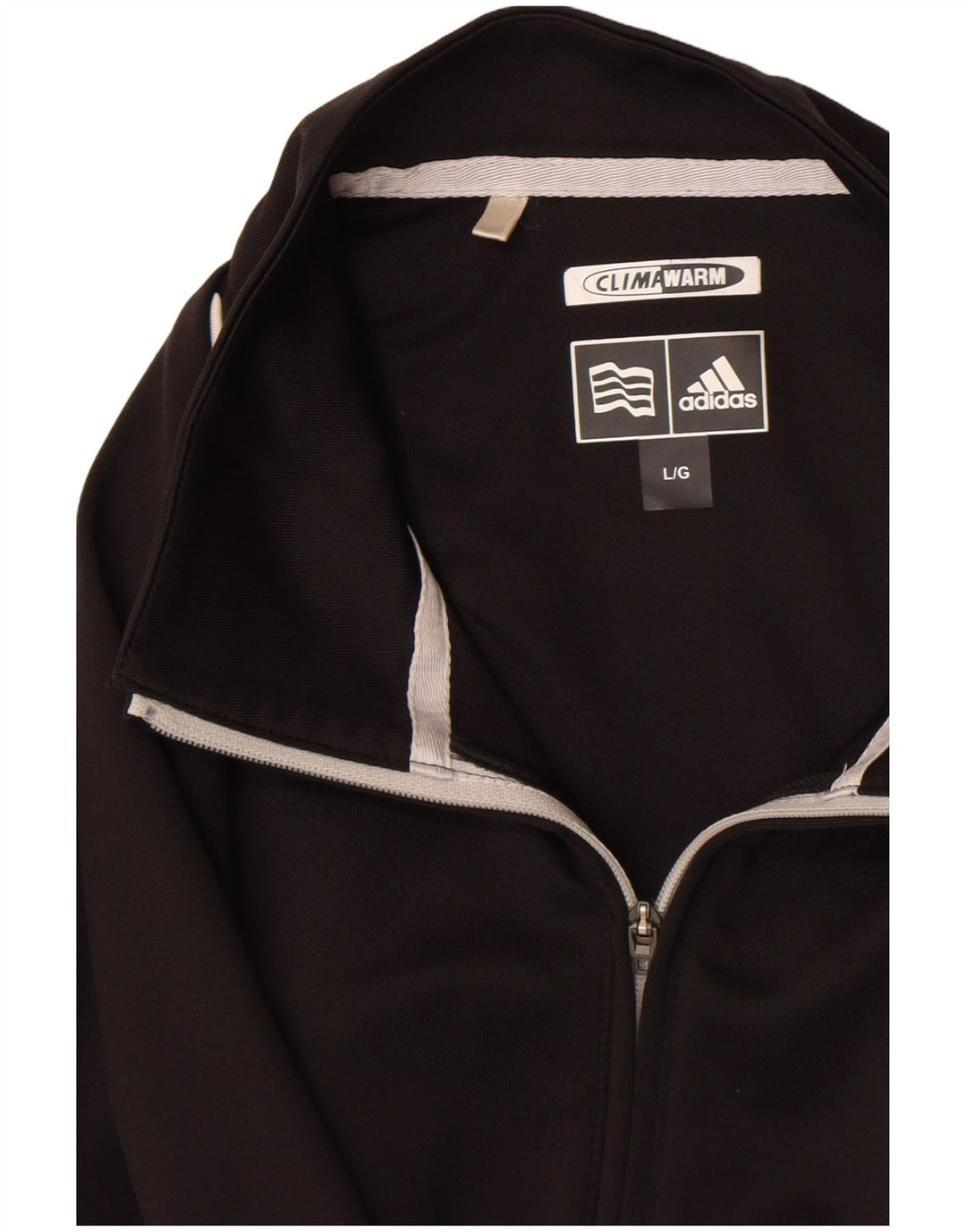 Adidas Womens Climawarm Tracksuit Top Jacket UK 16 Grande Preto