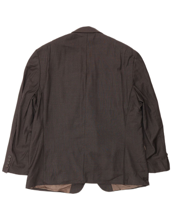 Jaqueta Blazer Masculina Calvin Klein com 2 Botões Reino Unido 44 2XL Marrom Houndstooth Lã