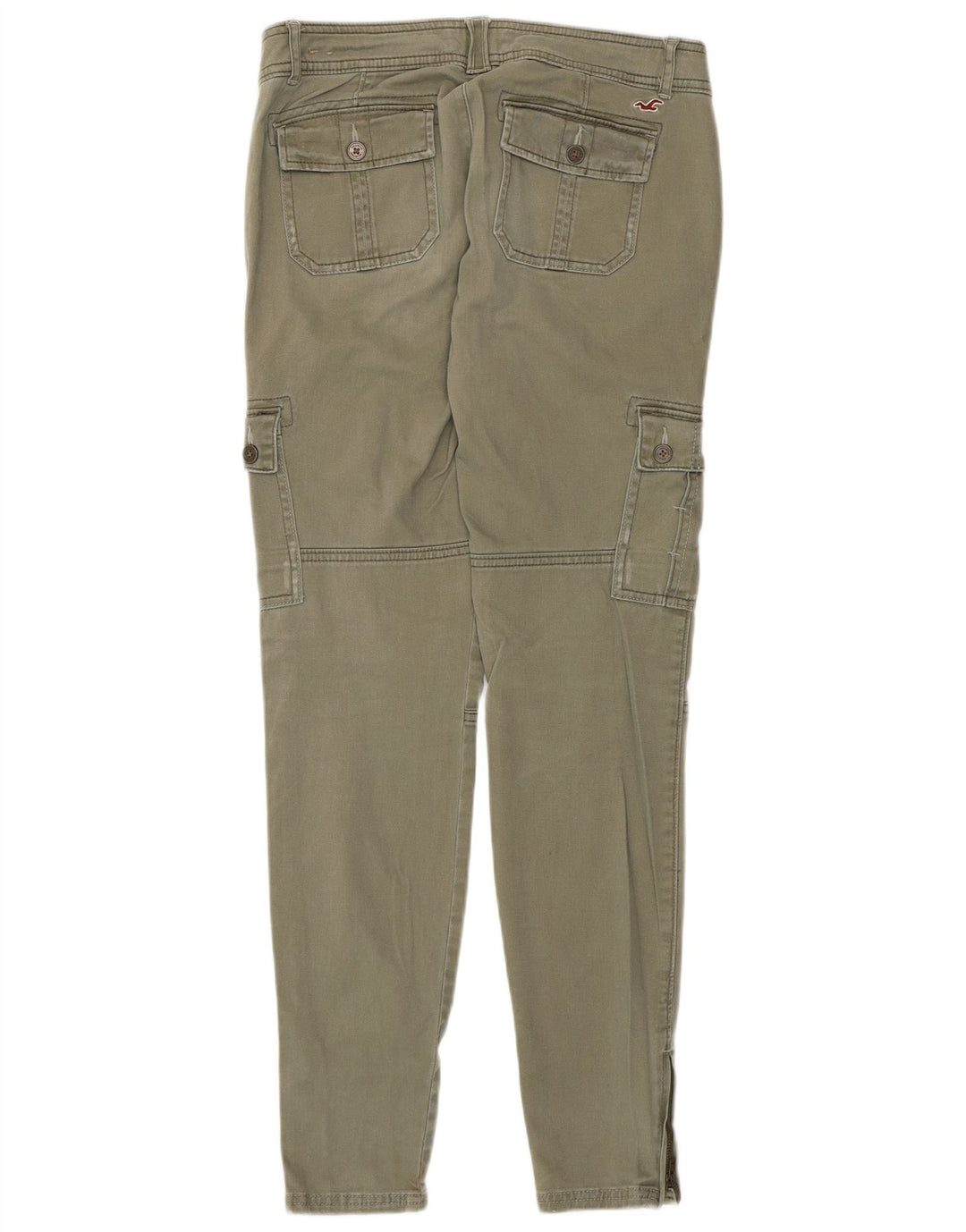 Calça cargo feminina slim HOLLISTER W28 L30 algodão cáqui