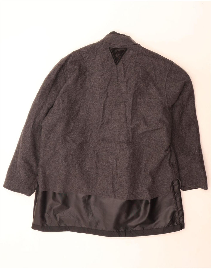 Jaqueta reversível masculina vintage UK 40 grande preta