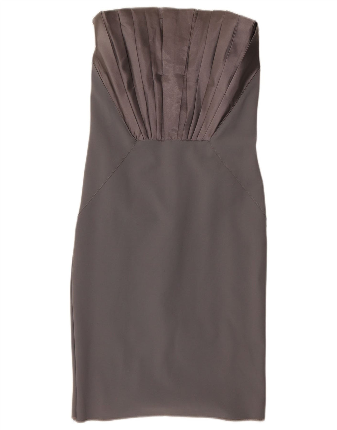 Vestido sem alças Elisabetta Franchi feminino UK 2 2XS cinza poliamida