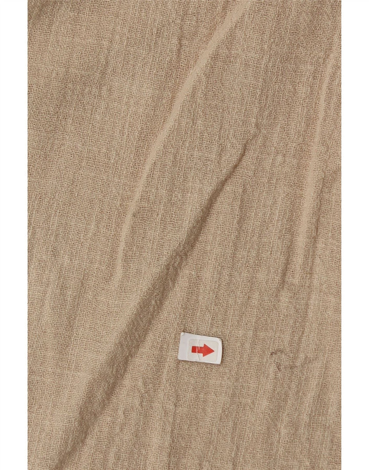 Camisa oversized feminina Zara UK 6 XS algodão bege