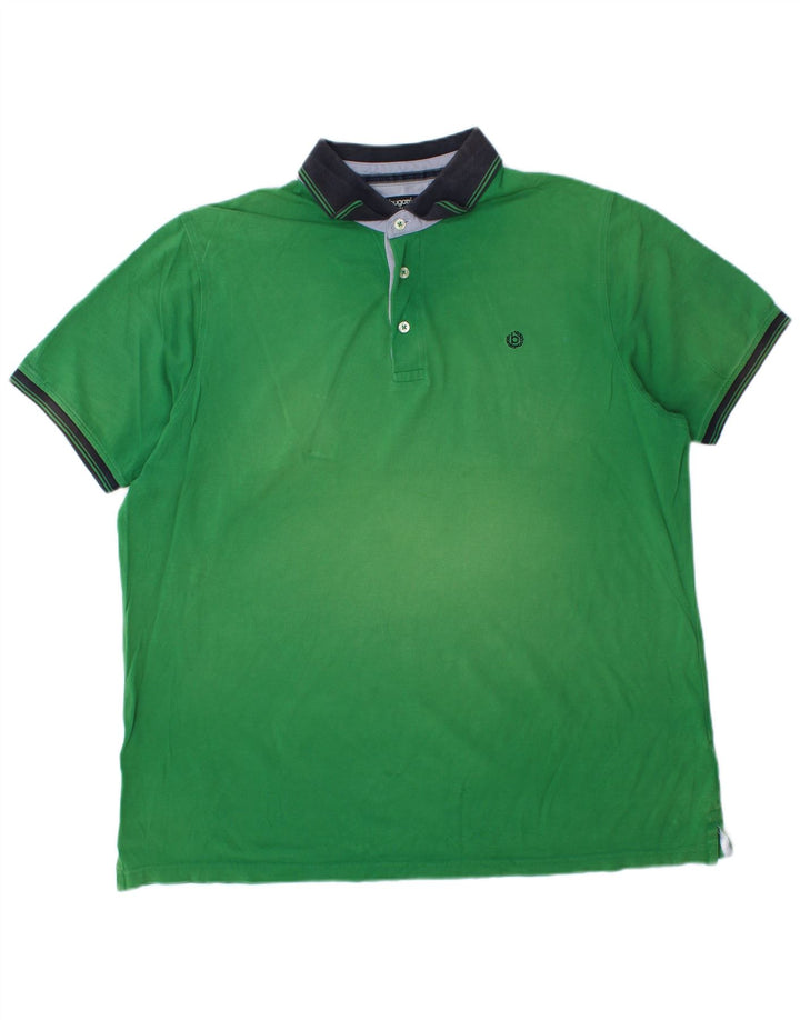 Camisa polo masculina Bugatti 3XL algodão verde
