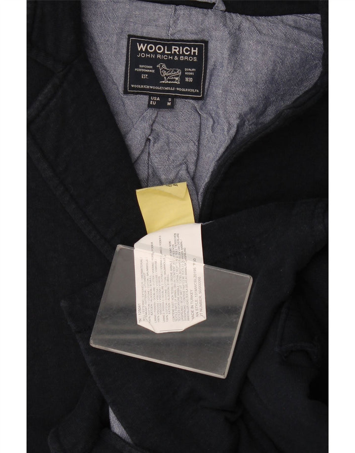 Jaqueta blazer masculina Woolrich com 3 botões Reino Unido 36 algodão azul marinho pequeno