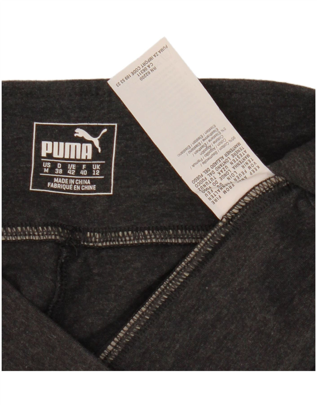 Leggings Capri Femininas Puma UK 12 Algodão Cinza Médio