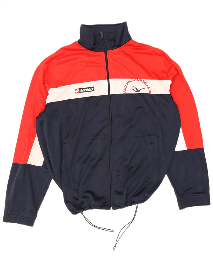 Lotto Mens Graphic Tracksuit Top Jacket 2XL Colorblock multicolorido
