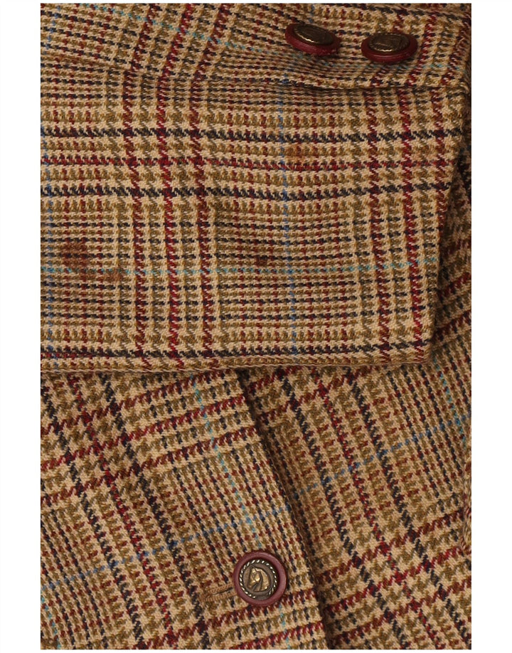 Luisa Spagnoli jaqueta blazer feminina de 3 botões IT 46 grande bege houndstooth