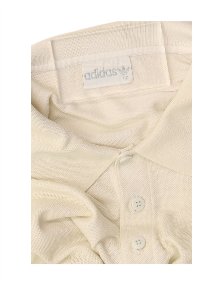 ADIDAS Mens Polo Shirt Large Off White Vintage Adidas and Second-Hand Adidas from Messina Hembry 