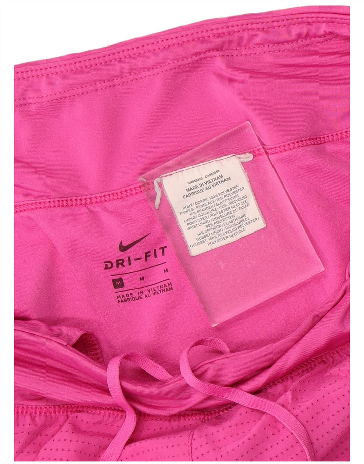 Shorts esportivos femininos NIKE Dri Fit UK 14 médio rosa poliéster