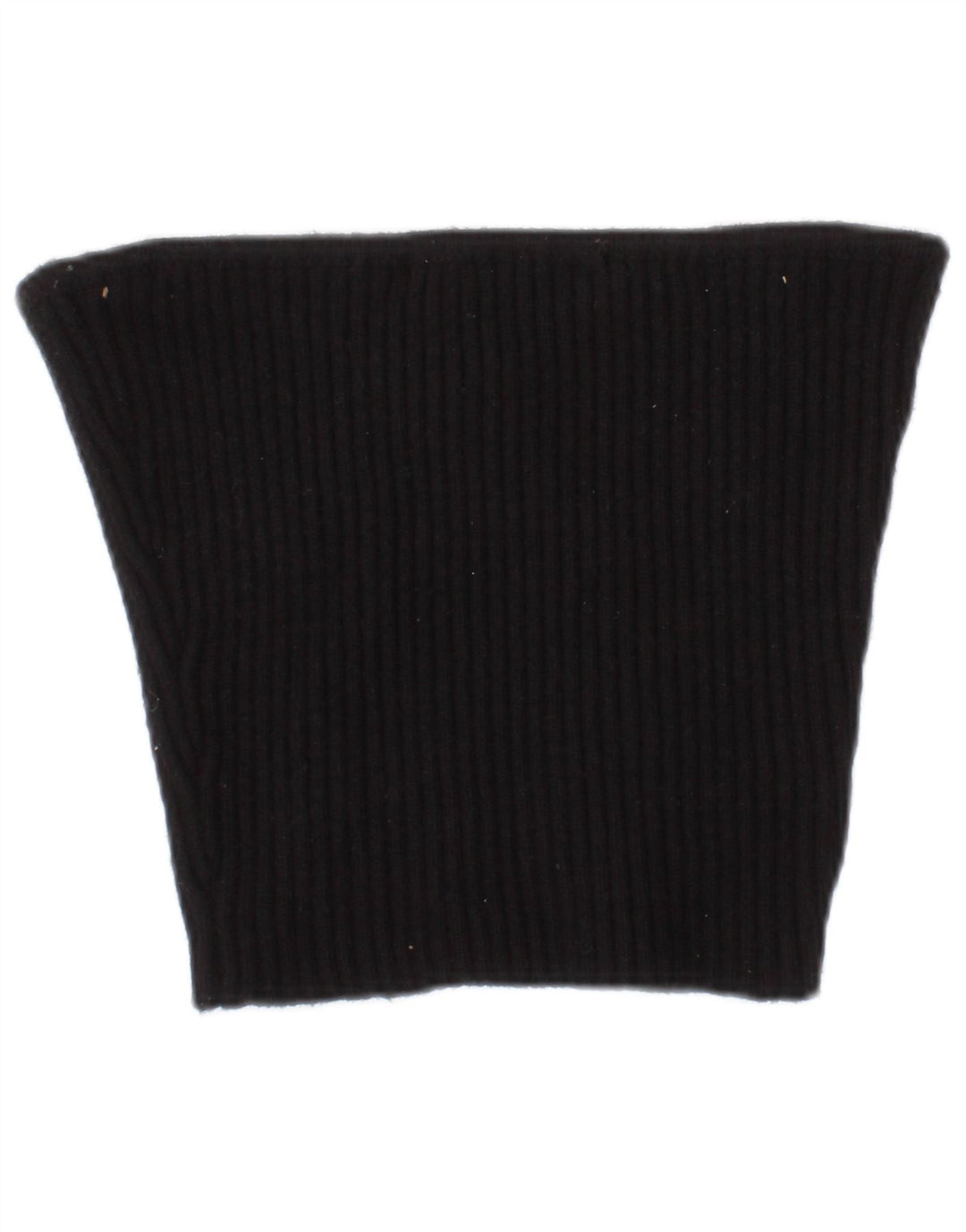 Zara Top feminino sem ombro curto em viscose preta pequena