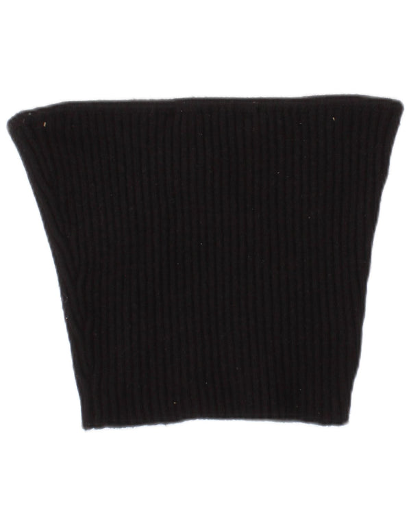 Zara Womens Off Shoulder Crop Top Small Black Viscose