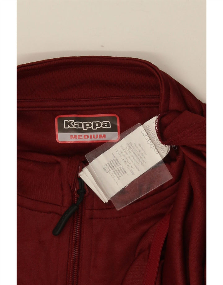 Kappa Mens Graphic Zip Neck Pulôver Treino Top Médio Marrom Poliéster