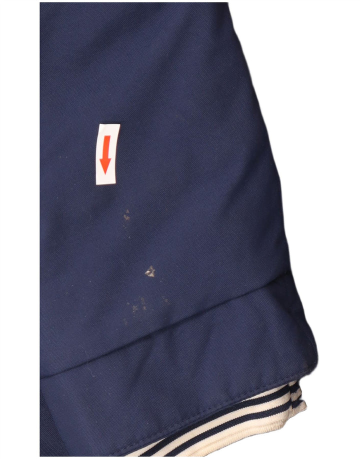 Casaco acolchoado com capuz masculino Adidas UK 40 grande poliéster azul marinho
