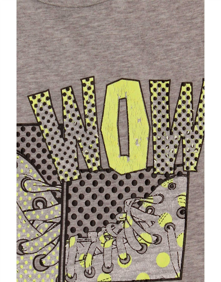Converse Mens Graphic T-Shirt Top XL Cinza Algodão Flecked