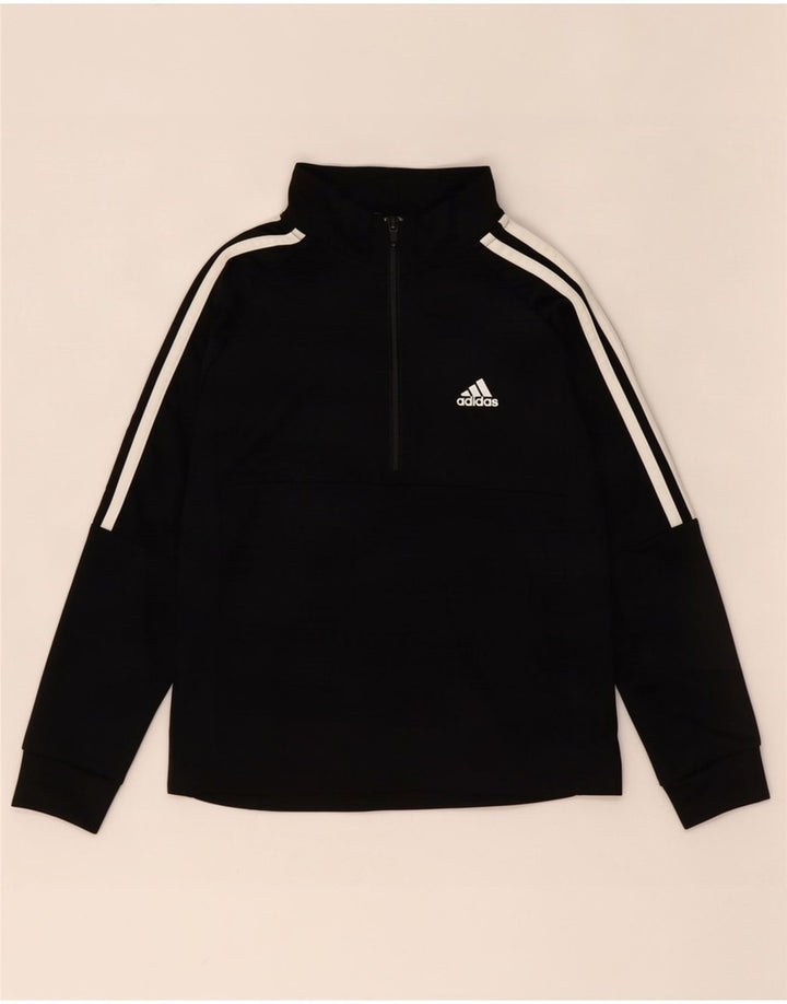 Adidas Meninos Aeroready Zip Neck Pullover Treino Top 9-10 Anos Preto