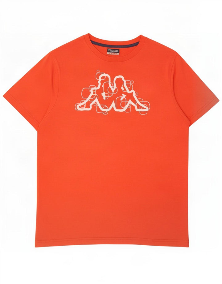 Camiseta gráfica masculina Kappa Top grande laranja