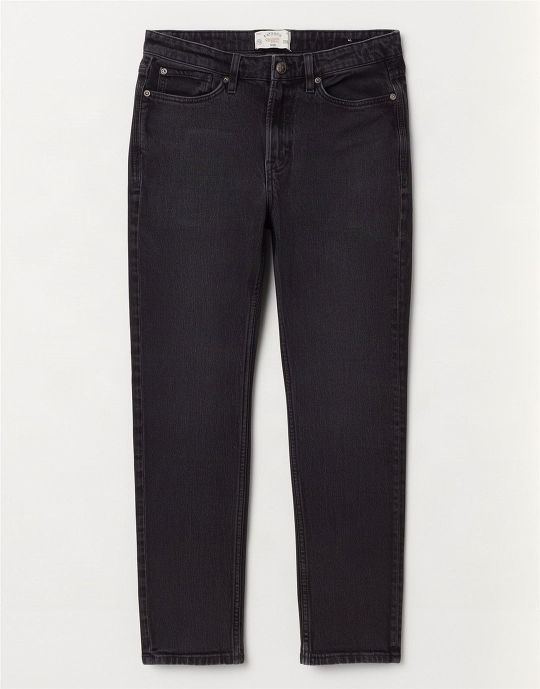 Fat Face Mens Jeans Slim W30 L30 Algodão Preto