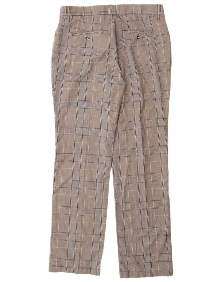 Calça casual feminina Lee de cintura média US 12 grande W32 L32 poliéster cinza