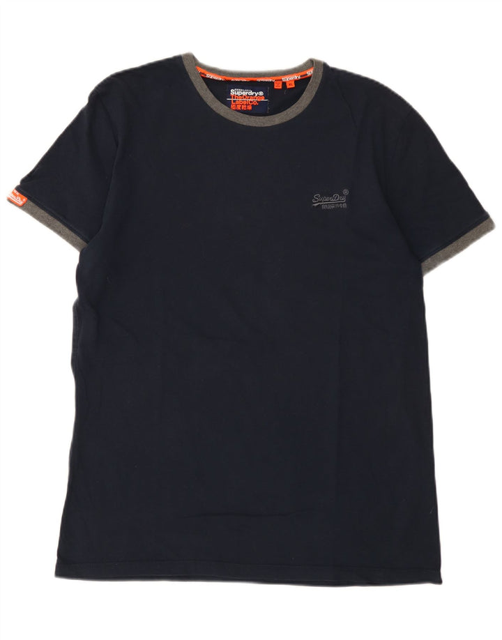 Camiseta masculina Superdry Top XL azul marinho colorblock