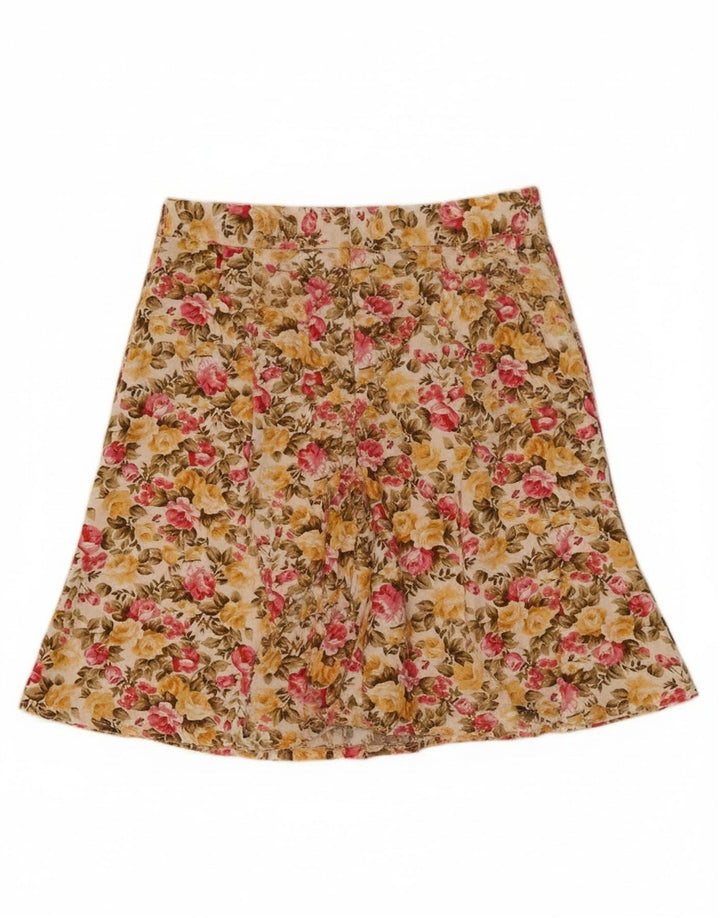 Saia feminina Tracy Evans em linha A W28 rayon floral médio multicolorido