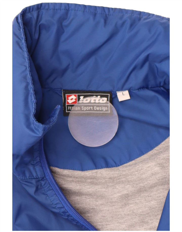 Jaqueta de chuva masculina com capuz LOTTO Reino Unido 40 grande nylon azul