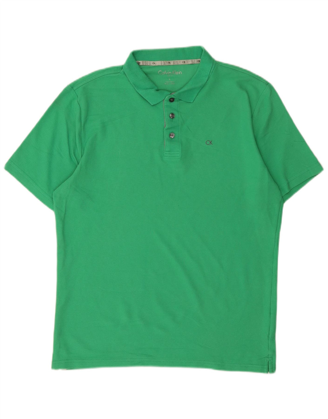 Camisa polo masculina CALVIN KLEIN grande algodão verde
