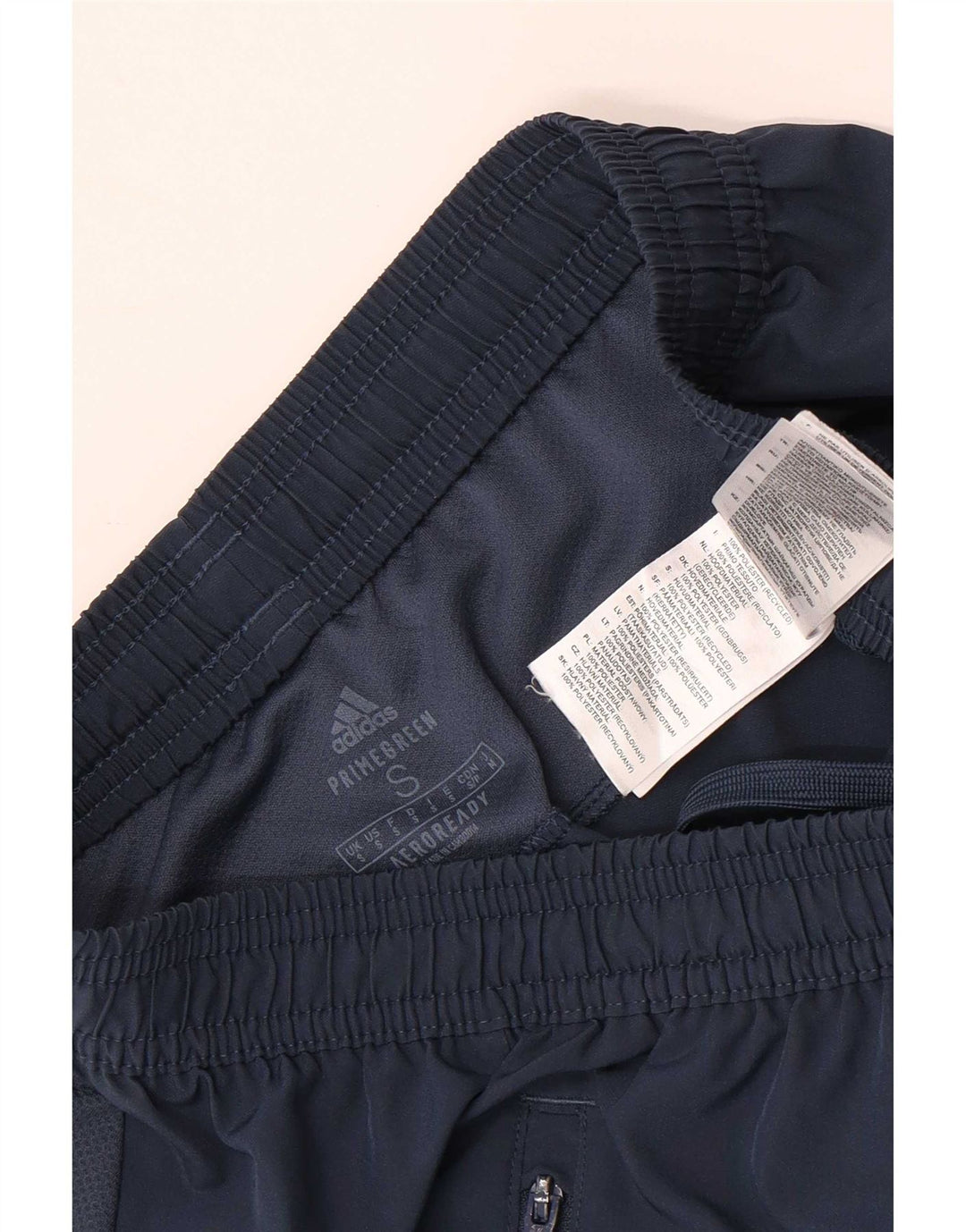Shorts esportivos masculinos Adidas Aeroready pequenos poliéster azul marinho