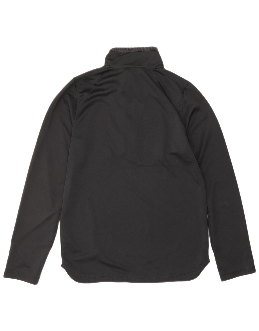 REEBOK Mens Graphic Zip Neck Pulôver Treino Top Pequeno Poliéster Preto