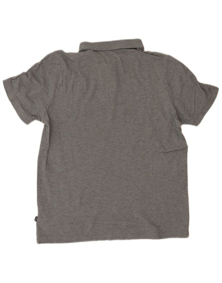 Camisa polo masculina PUMA grande algodão cinza