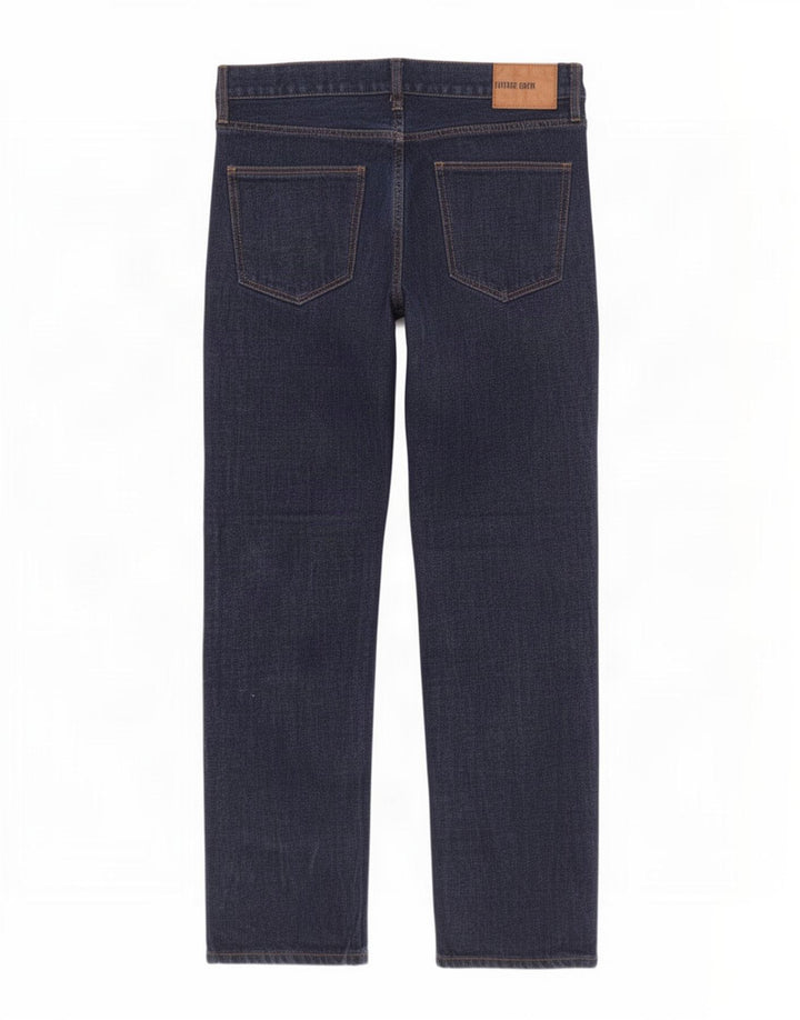 Calça jeans reta masculina Fat Face W36 L32 algodão azul marinho
