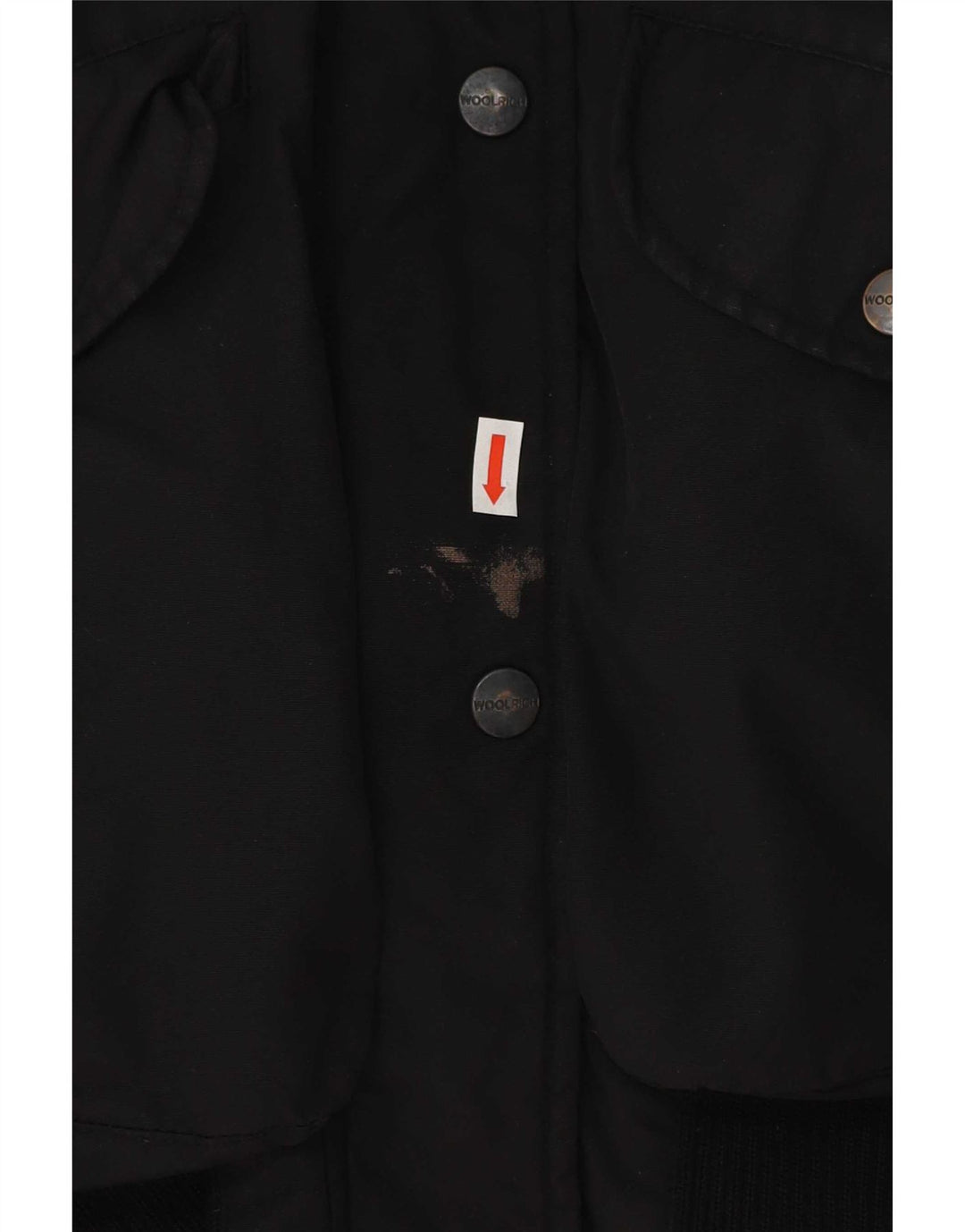 Jaqueta feminina acolchoada com capuz Woolrich UK 14 poliéster preto médio