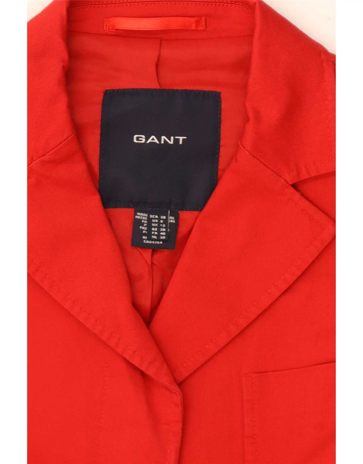 Jaqueta Blazer Feminina Gant Reino Unido 12 Algodão Vermelho Médio