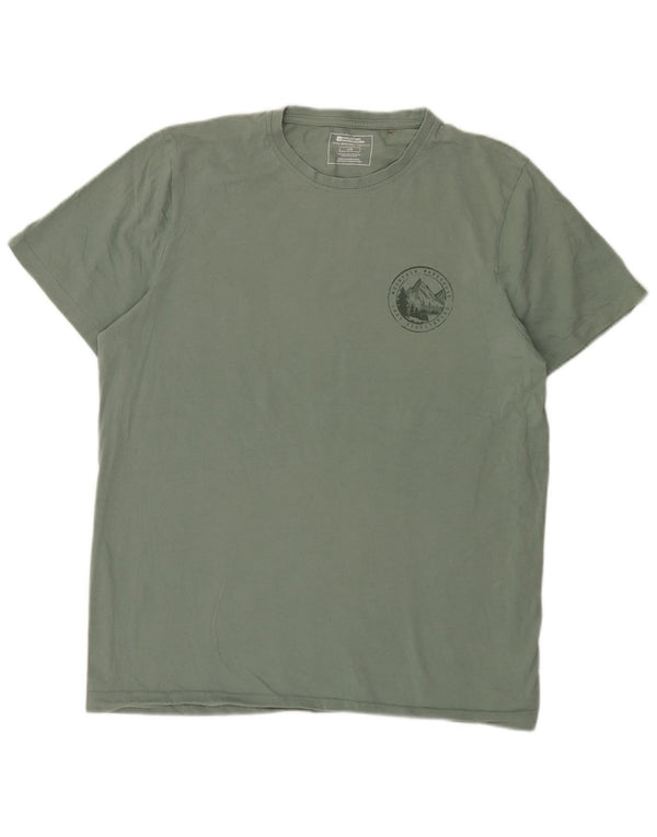 Camiseta gráfica masculina Mountain Warehouse grande algodão verde