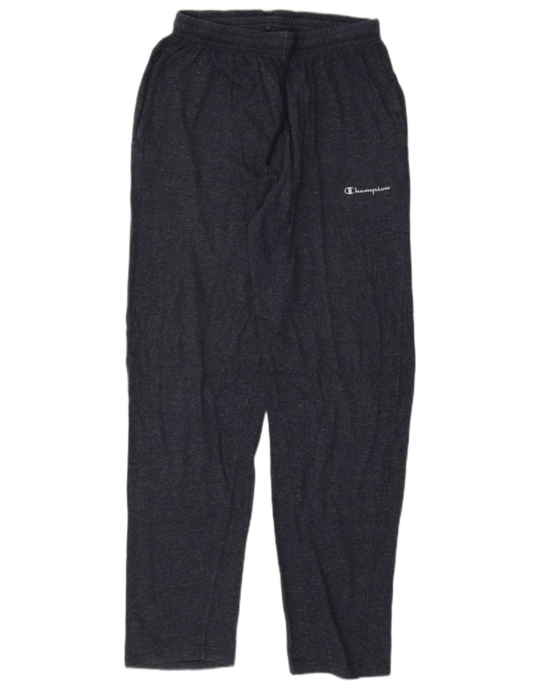 Calça de treino masculina Champion grande algodão manchado azul marinho