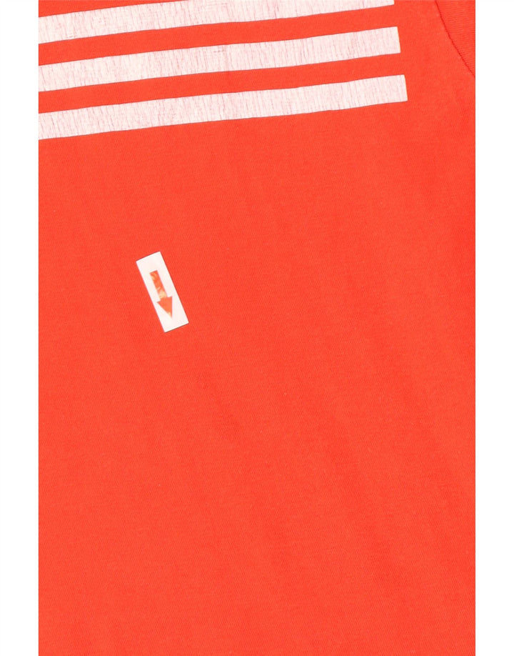 Adidas Mens Graphic T-Shirt Top Médio Algodão Vermelho