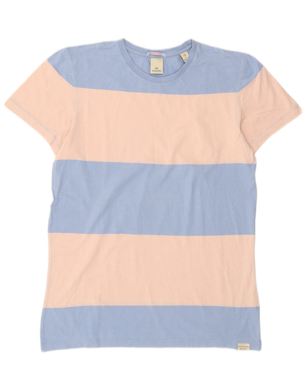 Camiseta masculina Scotch & Soda Top de algodão colorblock azul médio