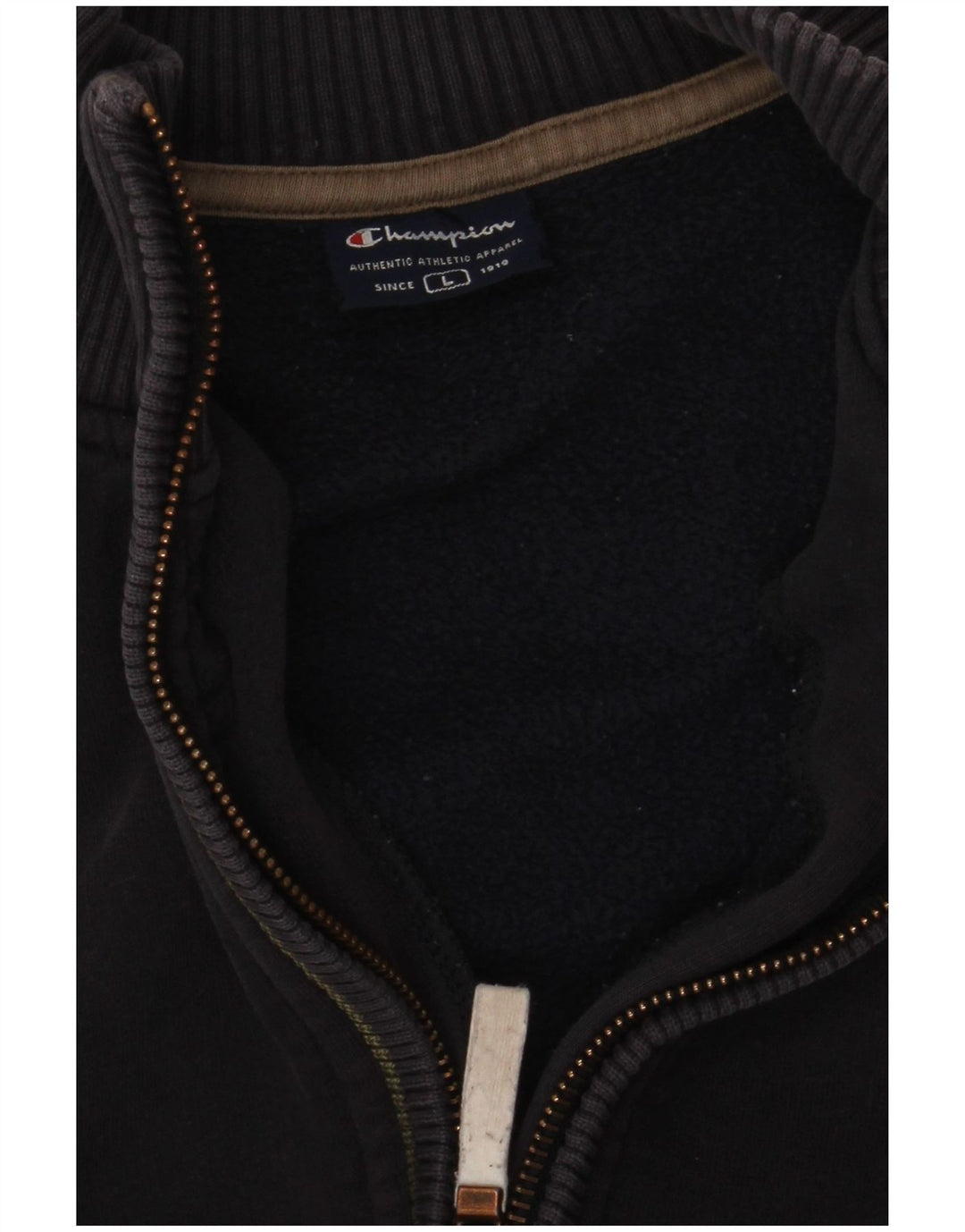 Suéter masculino Champion com zíper e gola grande azul marinho