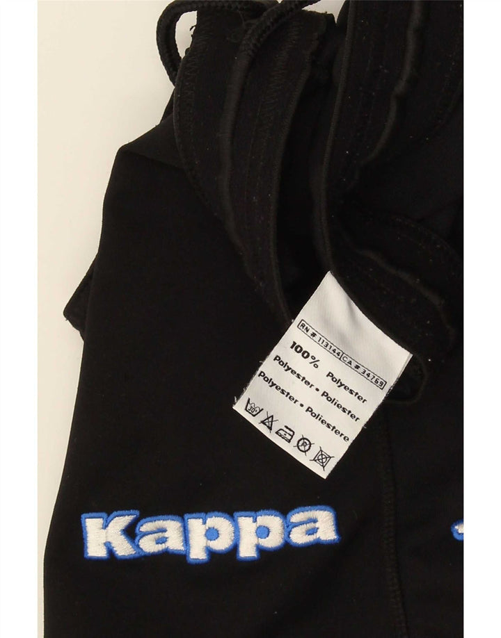 Kappa Mens Graphic Sport Shorts Médio Preto Poliéster