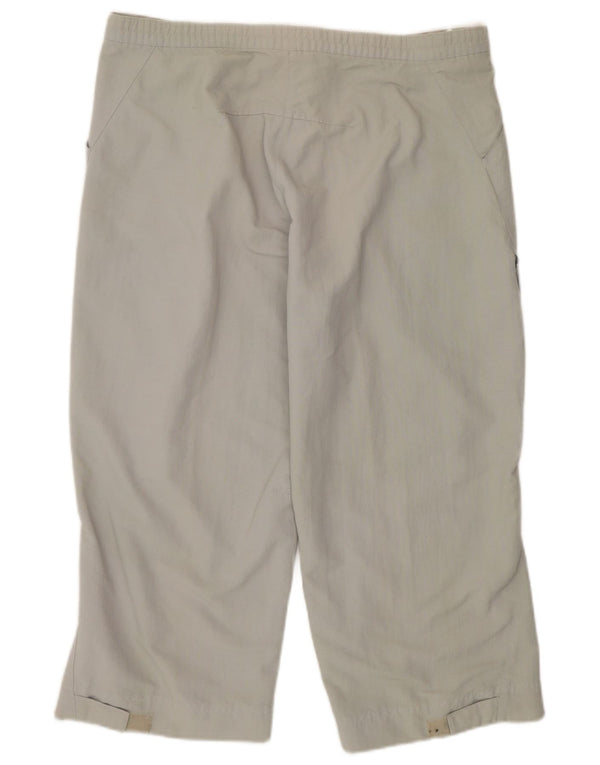 ADIDAS Womens Capri Calças de treino UK 14 Médio Verde Poliamida Esportes