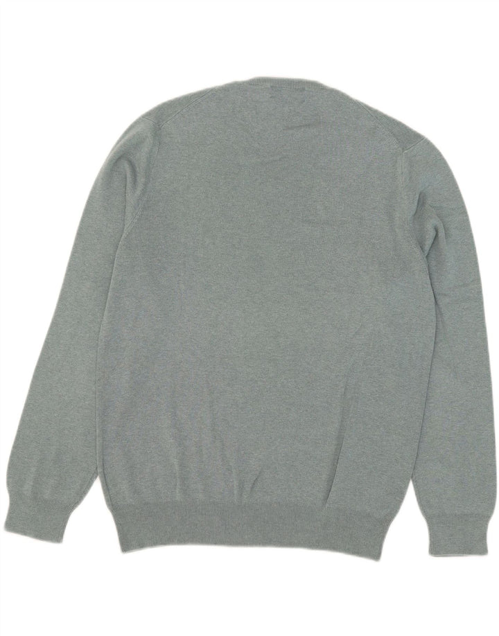 Polo Ralph Lauren Suéter masculino com gola V e algodão cinza médio