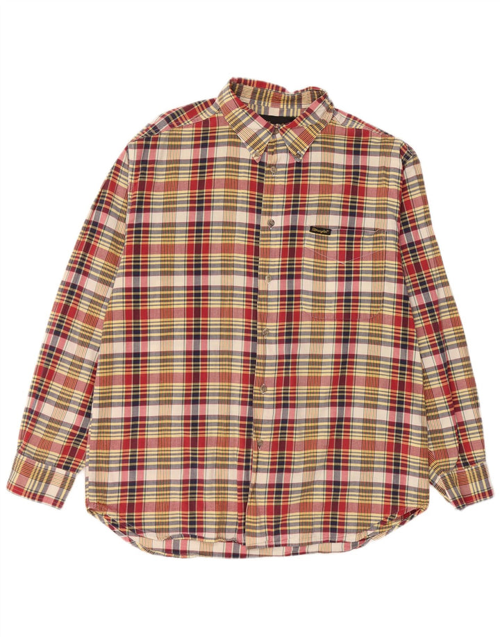 Camisa masculina de flanela WRANGLER grande algodão xadrez multicolorido