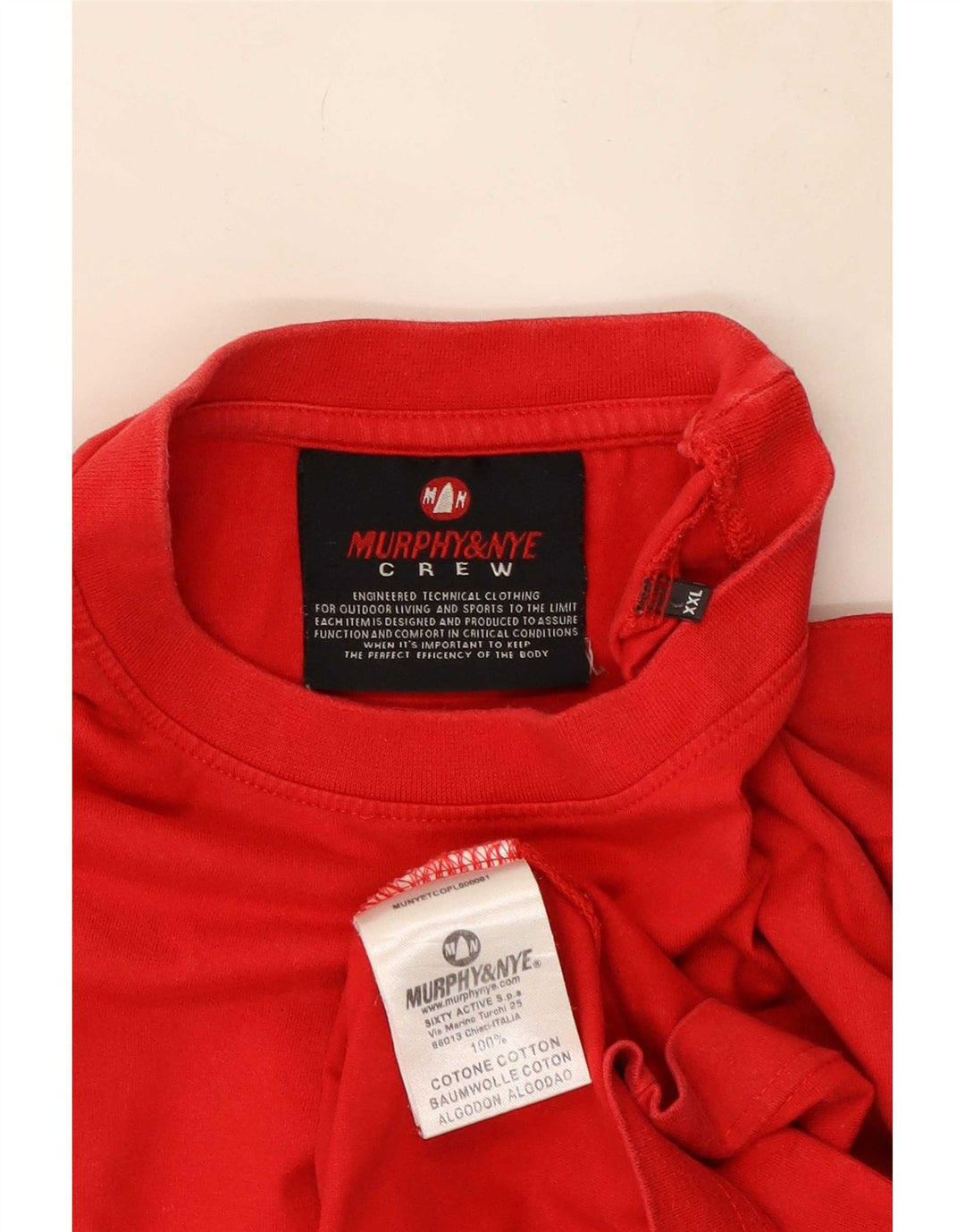 Camiseta gráfica masculina Murphy & Nye Top 2XL algodão vermelho