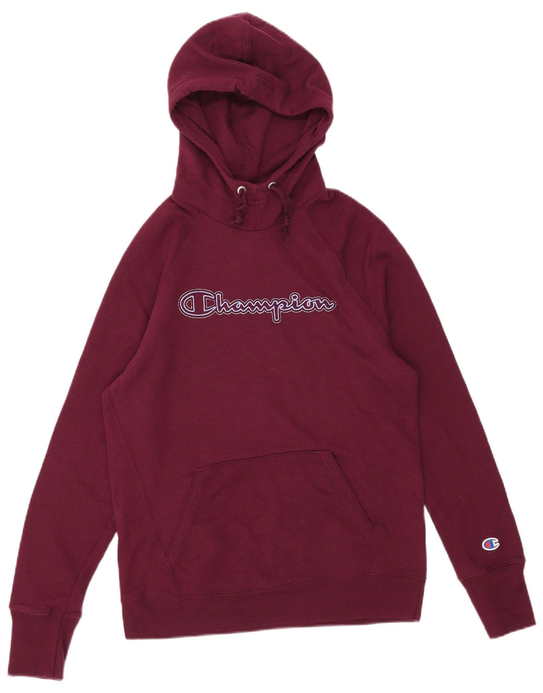Jumper masculino com capuz gráfico Champion pequeno poliéster cor de vinho