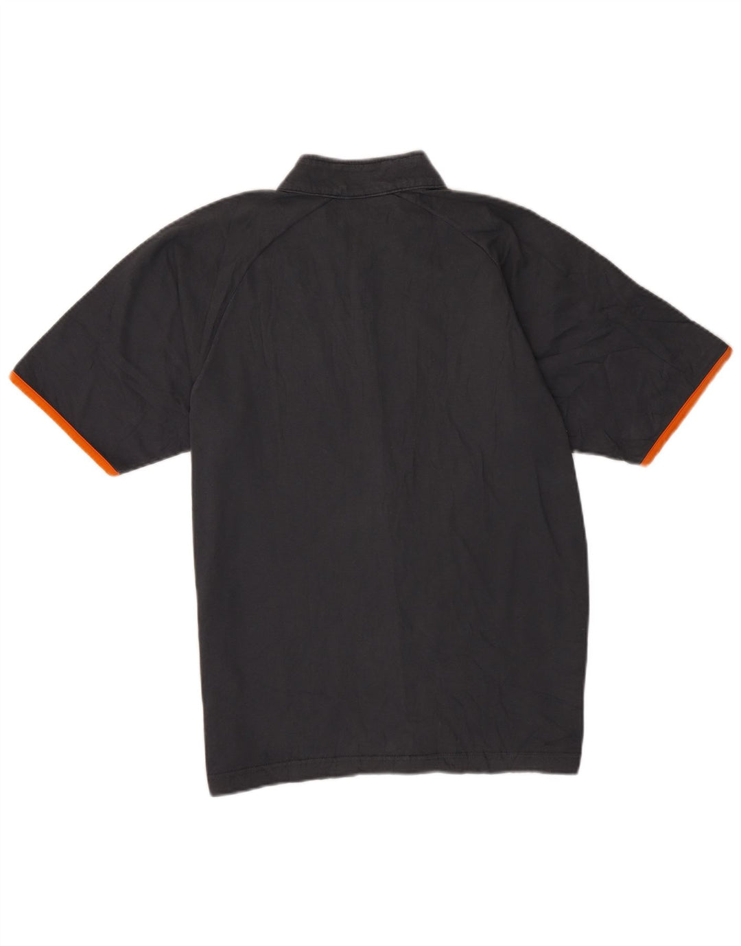 Camiseta masculina Champion com zíper e gola grande de algodão cinza