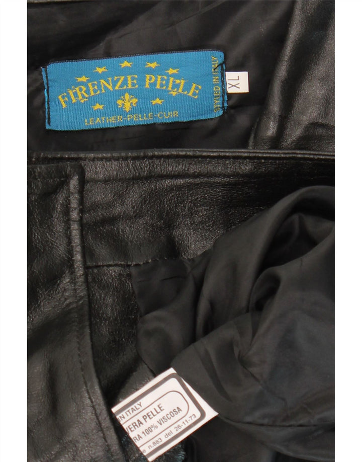 Jaqueta de couro masculina VINTAGE UK 42 XL couro preto