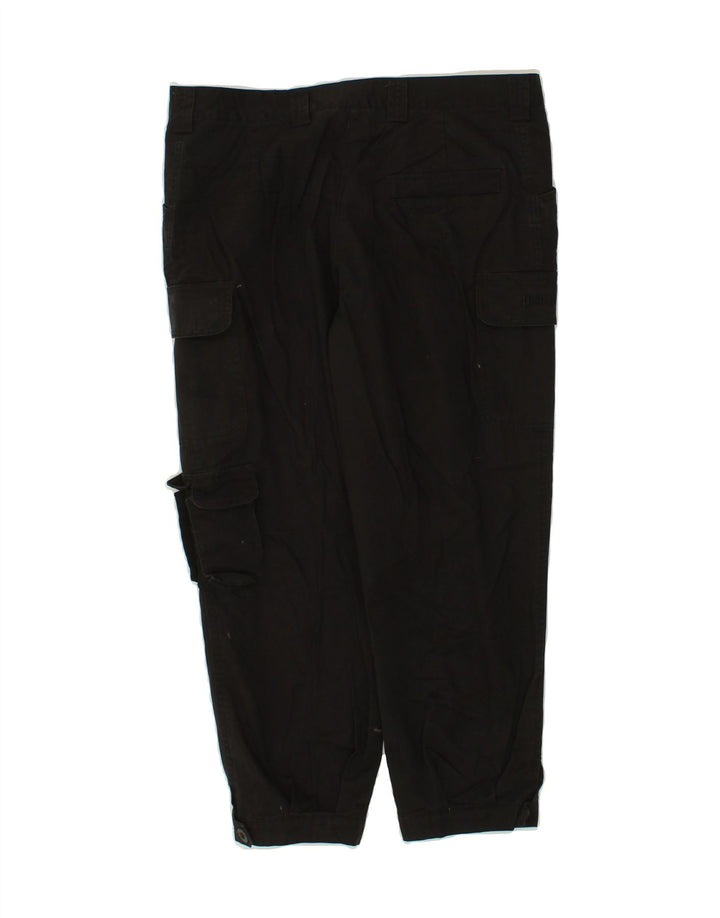 UNIVERS Womens Capri Cargo Trousers IT 46 Large W32 L23 Black Cotton Vintage Univers and Second-Hand Univers from Messina Hembry 