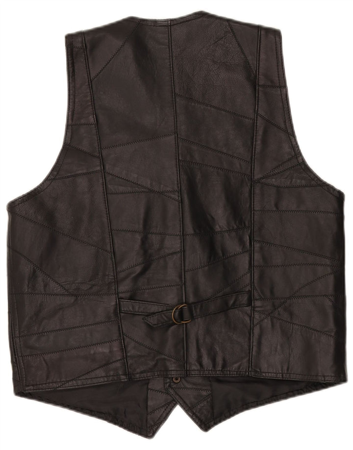 Colete masculino VINTAGE médio preto patchwork