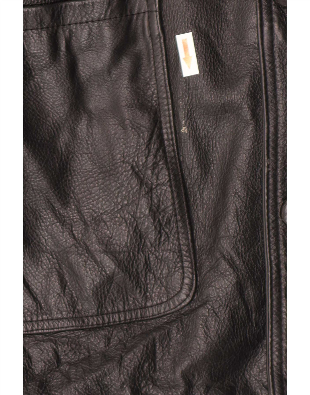 Jaqueta de couro masculina vintage IT 52 XL preta