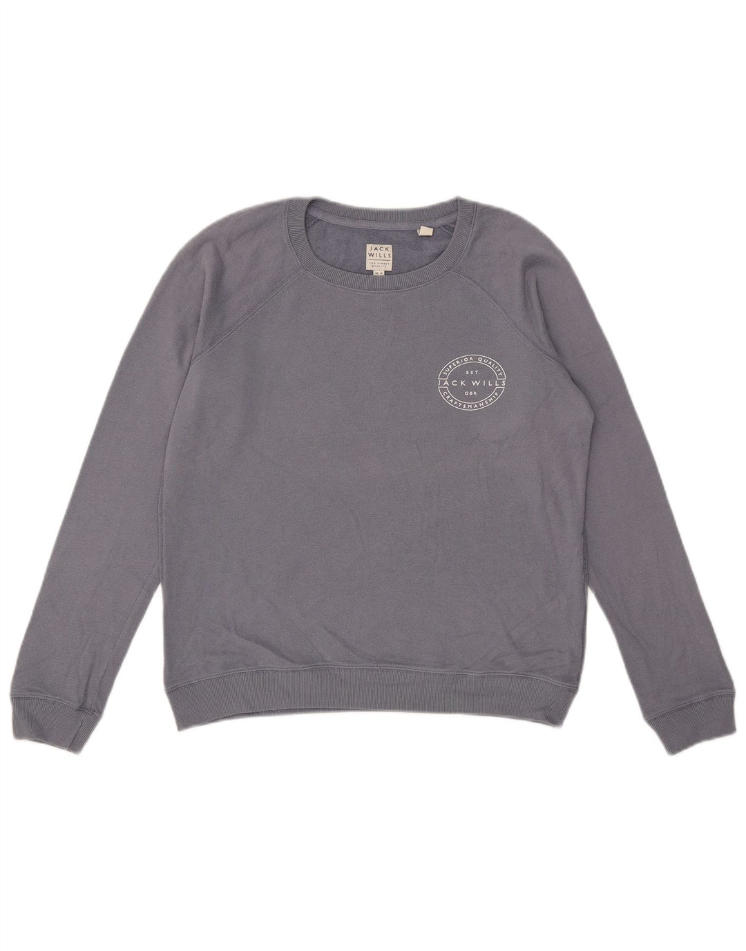 Jack Wills moletom feminino oversized jumper UK 10 pequeno azul